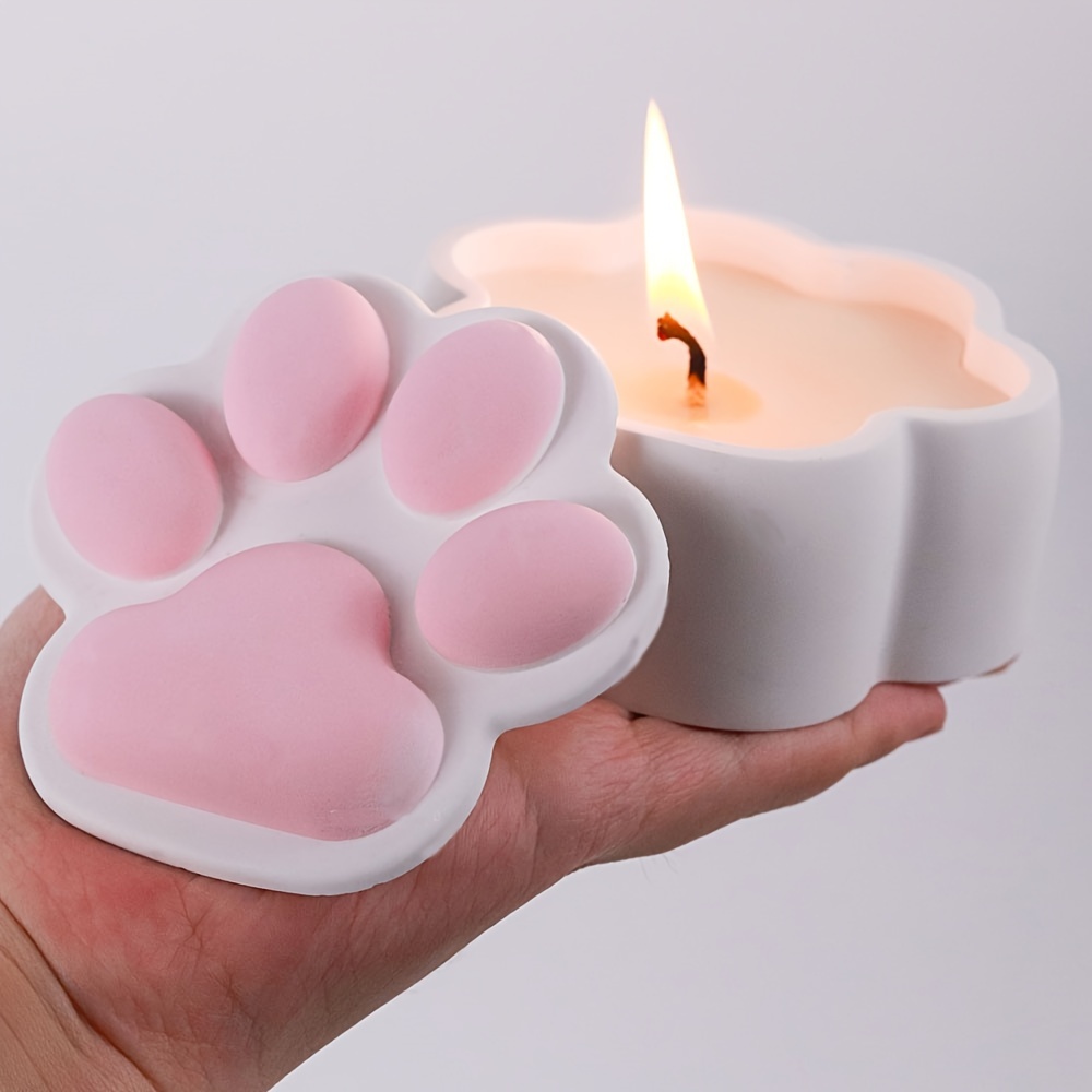 Kraft Box Candle - Katzenklaue Aufbewahrungsbox Silikonform DIY mit Deckel