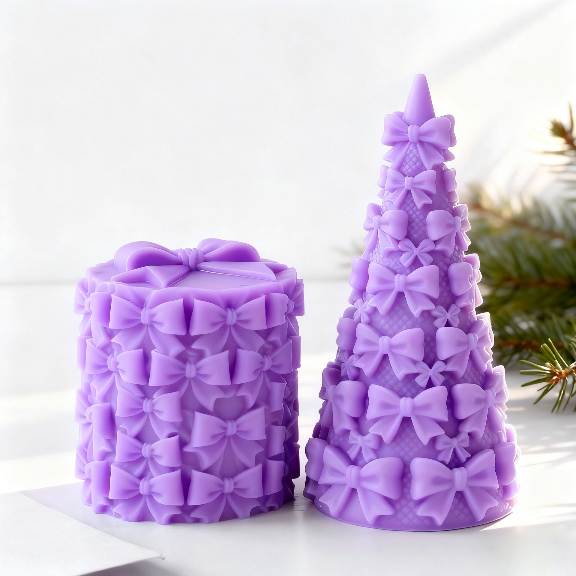 Kraft Box Candle - 3D Fliege Weihnachtsbaum Geschenkbox Silikonform DIY