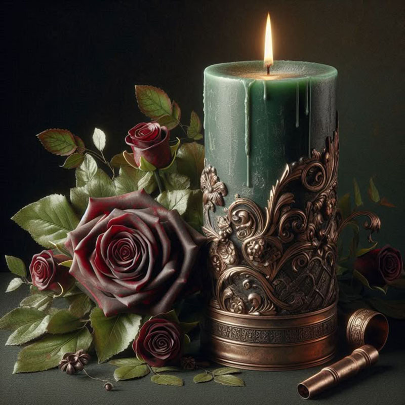Candle Making Vinings - Vintage Barocke Ranken-Relief-Säulen-Kerzenform aus Silikon für