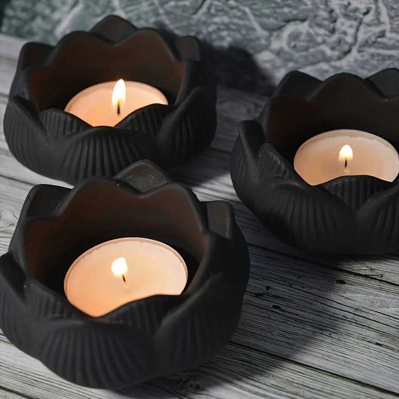 Kraft Box Candle - 1pc DIY Lotus Blume Silikon Harz