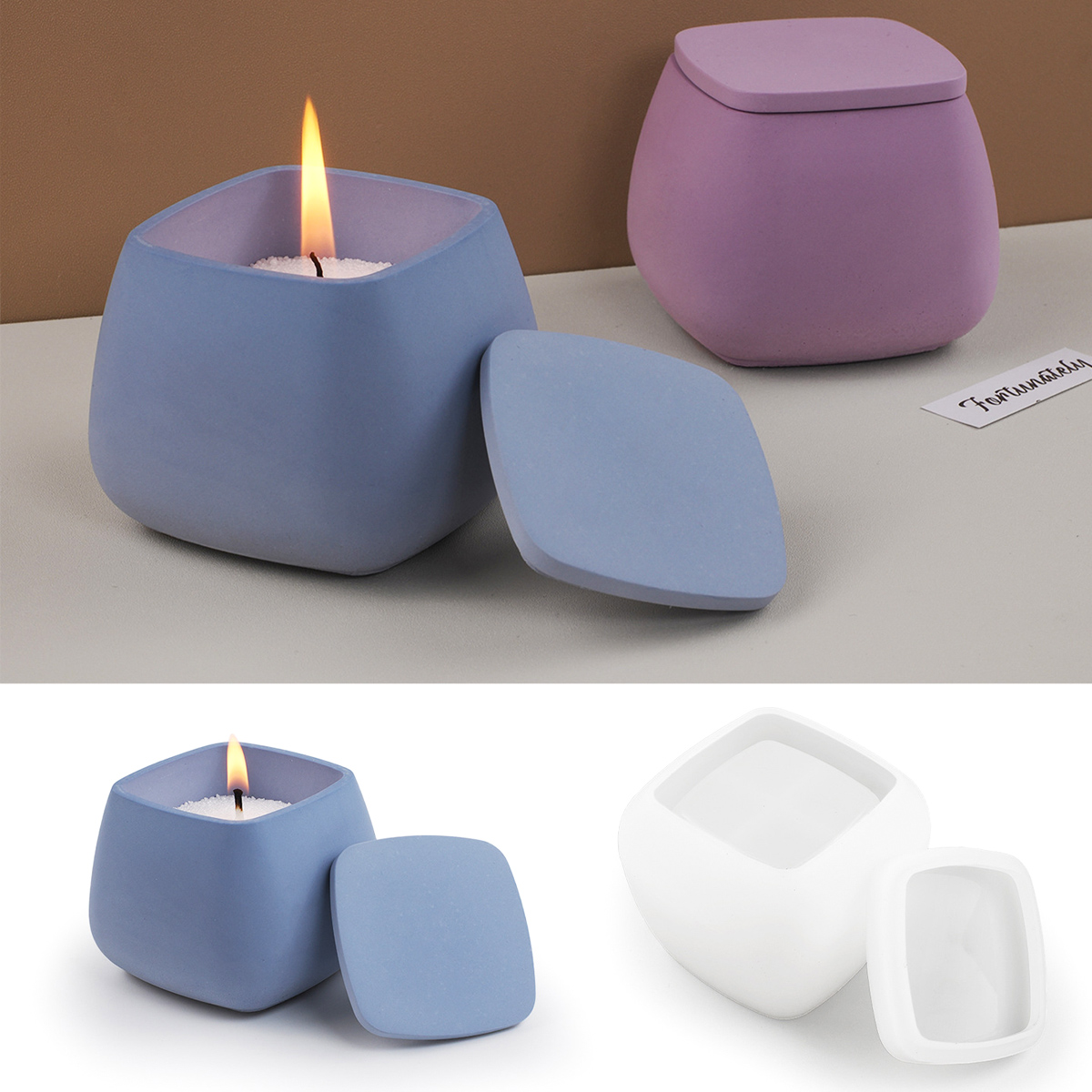 Quadratische Kerze Glas Siliko – Kraft Box Candle Bewertung und Preis