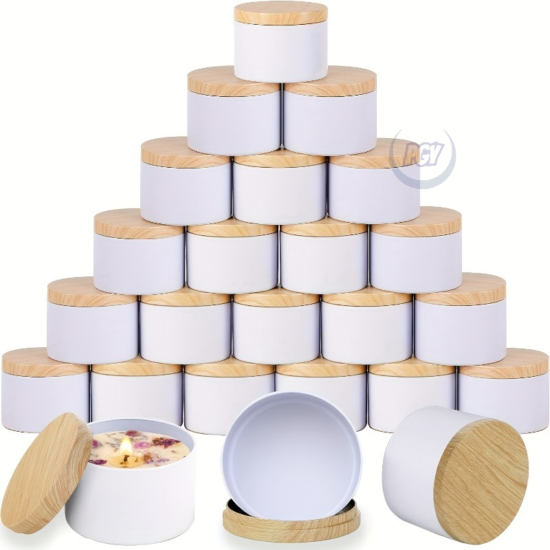 Weißes Kerzenglas aus Metall,  – Candle Making Jars With Lids Bewertung und Preis