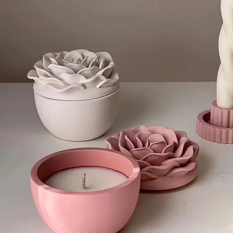 Hochwertige 3D-Rosenblüten-Ker – Candle Making Jars With Lids Bewertung und Preis