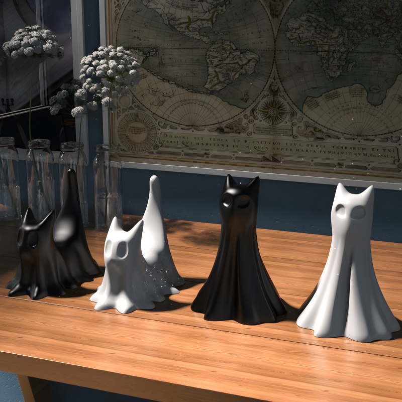 Geisterkatze Halloween Desktop – Candle Making Things Bewertung und Preis