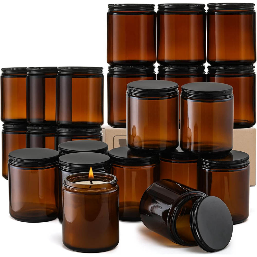 8oz Bernsteinfarbene Glasgläse – Candle Making Jars With Lids Bewertung und Preis