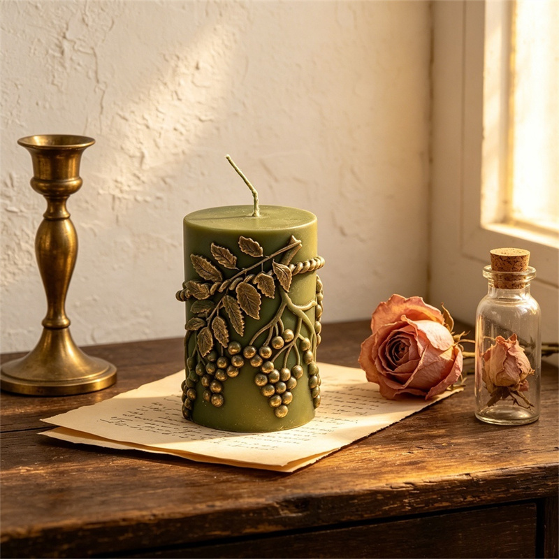 Rustikale Relief-Beeren-Blatt- – Candle Making Vinings Bewertung und Preis