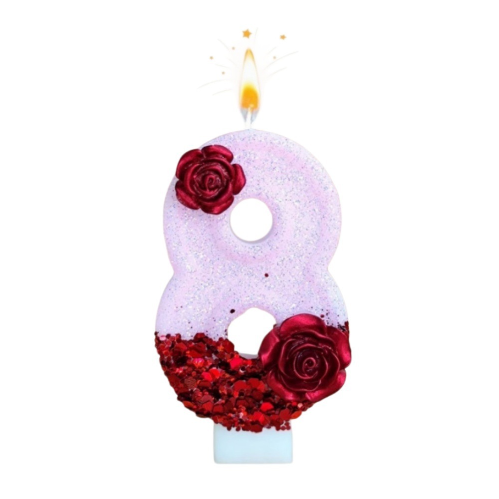 Nummerierte Rosa Glitzer Rote  – Candle Making Things Bewertung und Preis