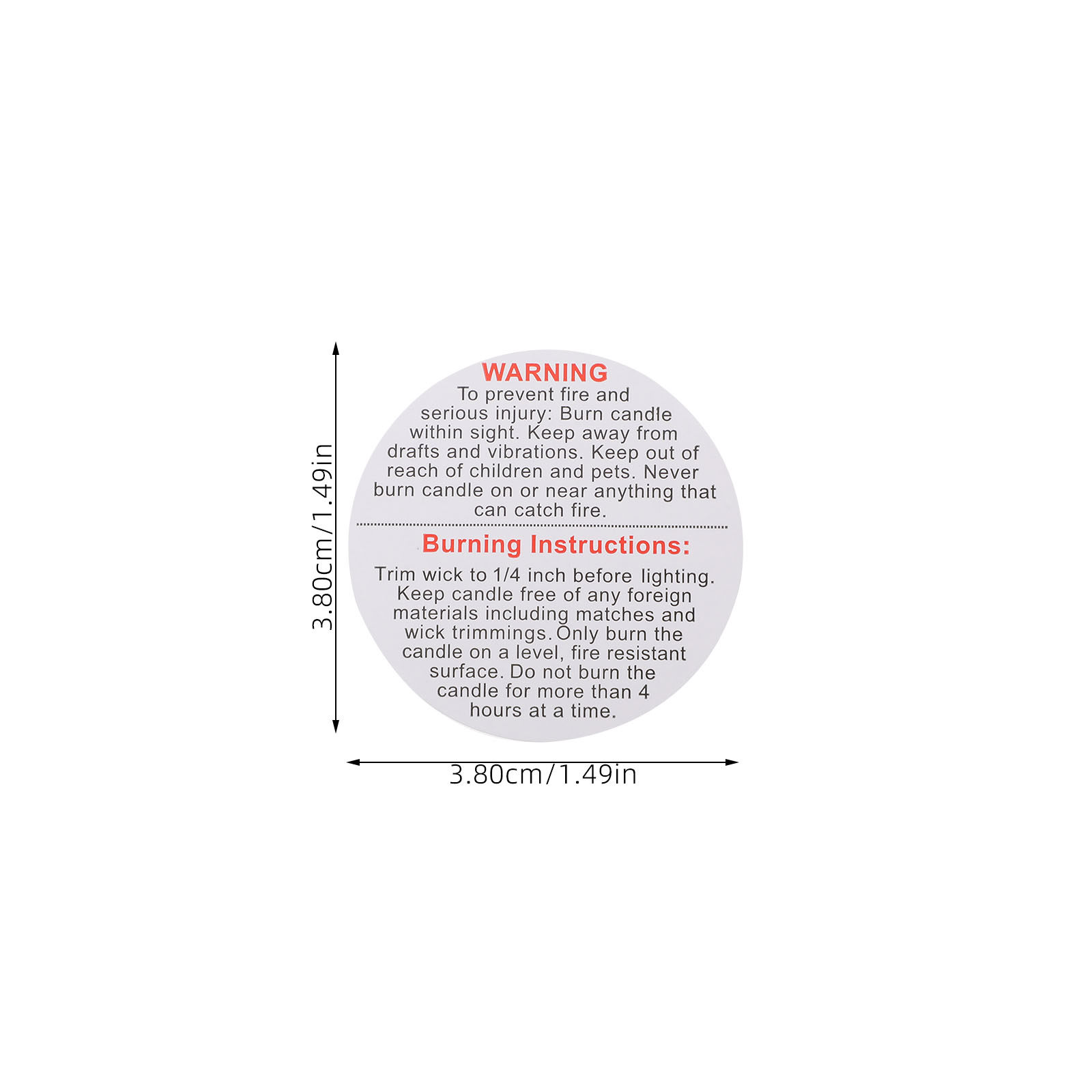 Warnetiketten Runde Selbstkleb – Candle Warning Label Bewertung und Preis