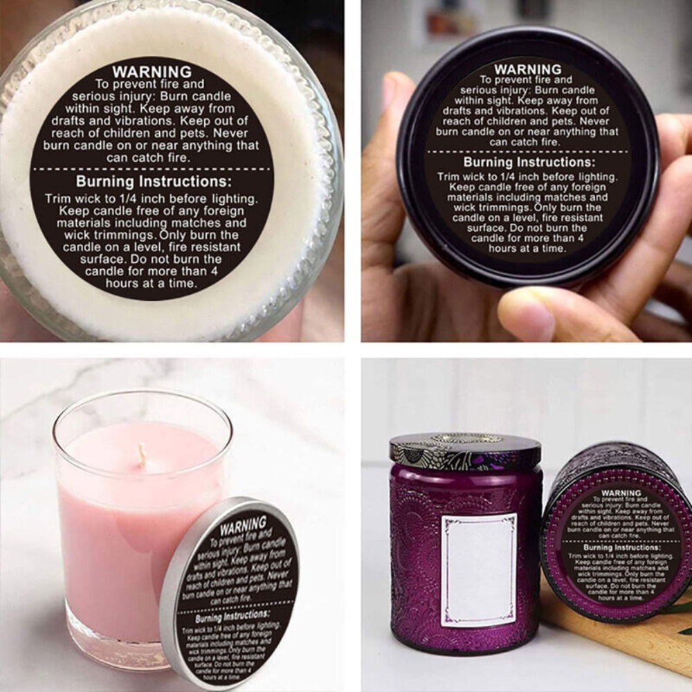 Selbstklebende Etiketten für K – Candle Warning Label Bewertung und Preis