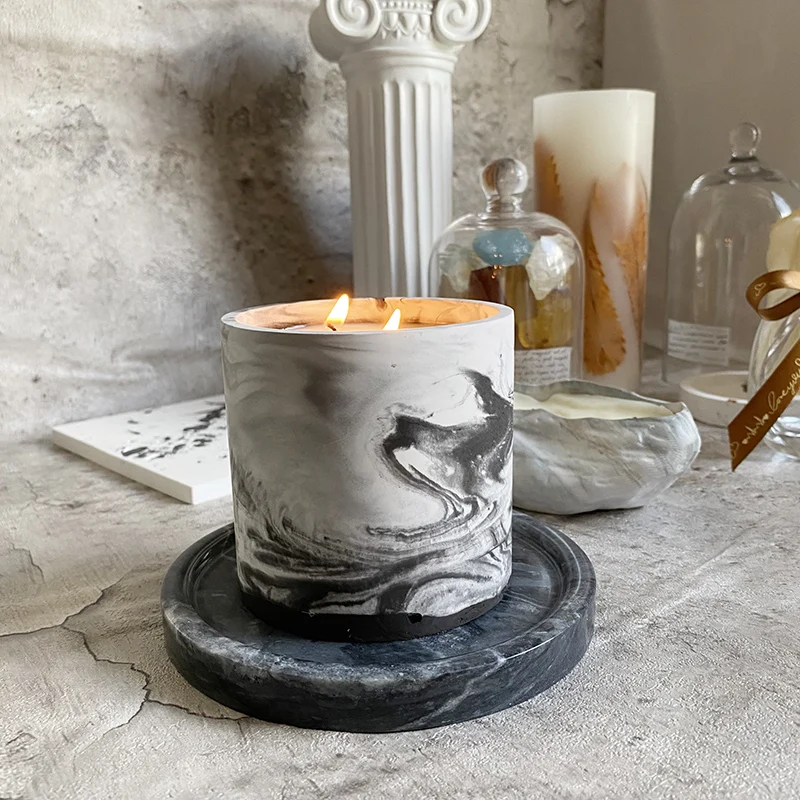 3 Größen runde Zementbetonform – Kraft Box Candle Bewertung und Preis