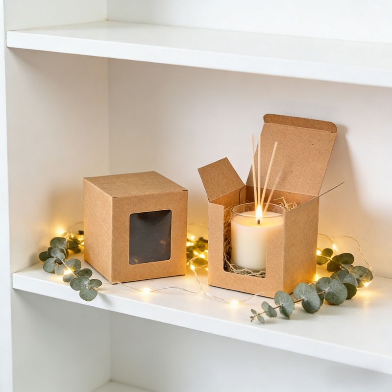 Braune Kraftpapier-Schachteln  – Kraft Box Candle Bewertung und Preis